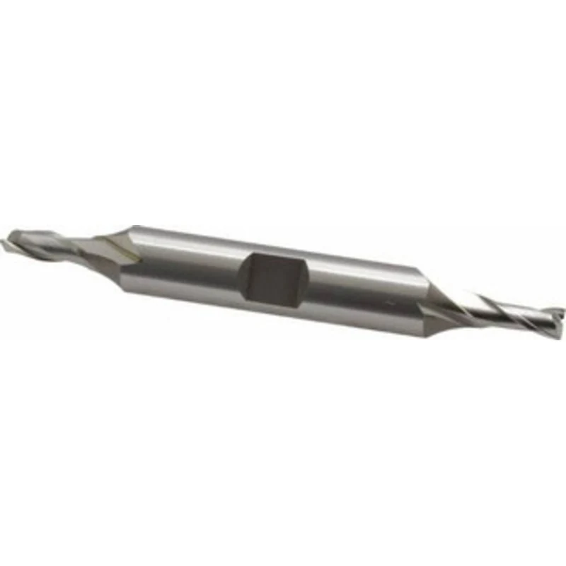 OSG 11/64, 7/16 LOC, 3/8 Shank Diam, 3-1/8 OAL, 2 Flute, Cobalt Square End Mill Double End, Uncoated, Spiral Flute, 3...